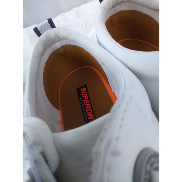 Superdry Men's Truman White Sneakers Lace Up Size US 10 UK 9 PREOWNED - Picture 9 of 16